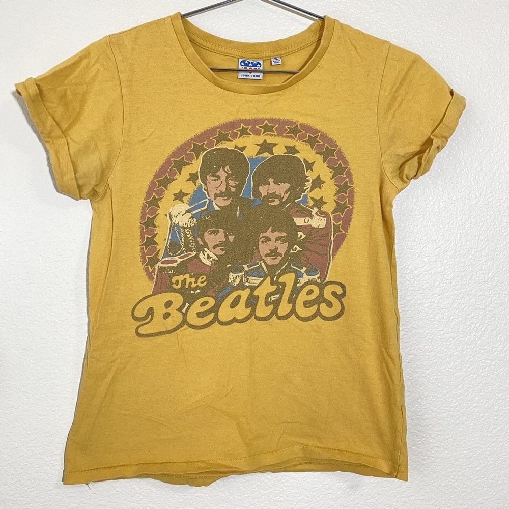 The Beatles Yellow Graphic Junkfood T-Shirt